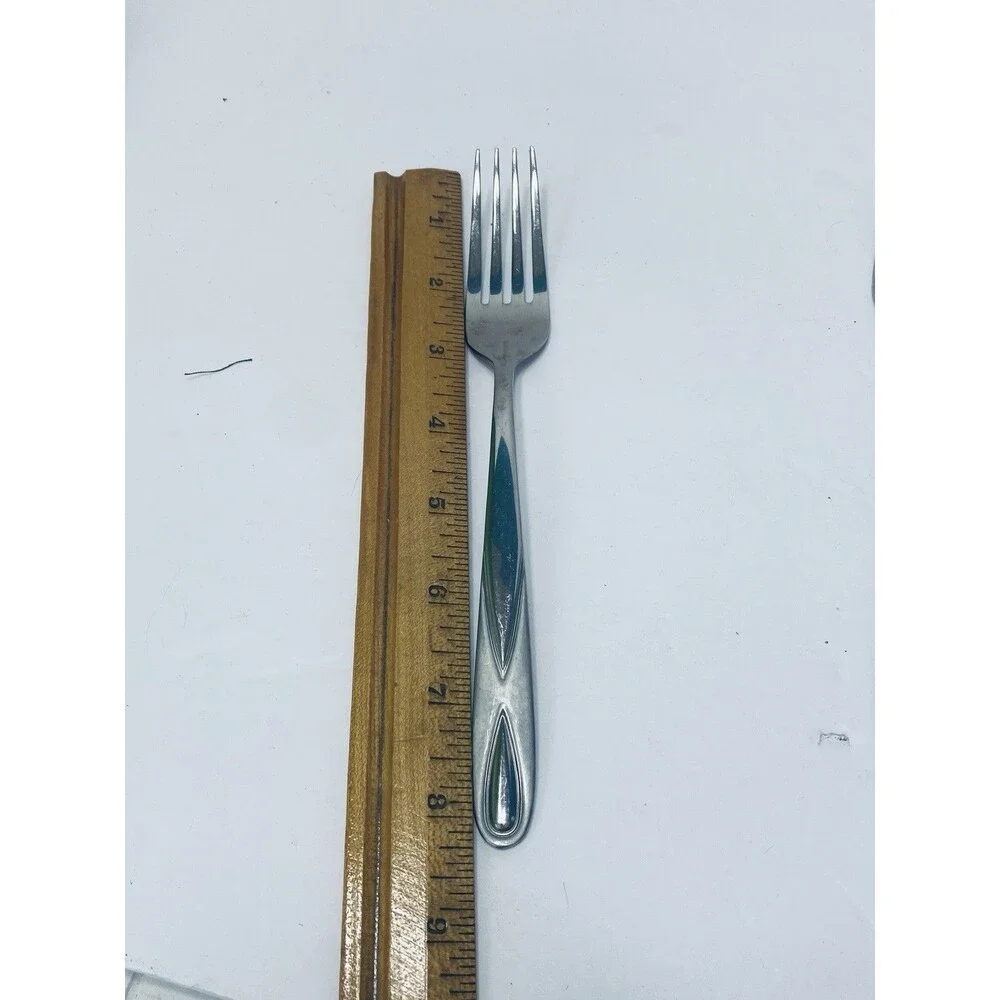 3 Vintage Oneida Gleason stainless steel  Flatware Dinner Forks 8”